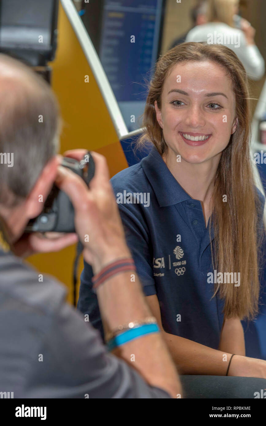 Cycliste olympique Elinor Barker Banque D'Images