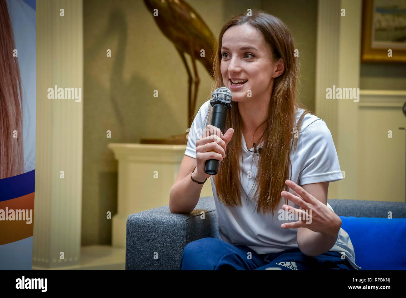 Cycliste olympique Elinor Barker Banque D'Images