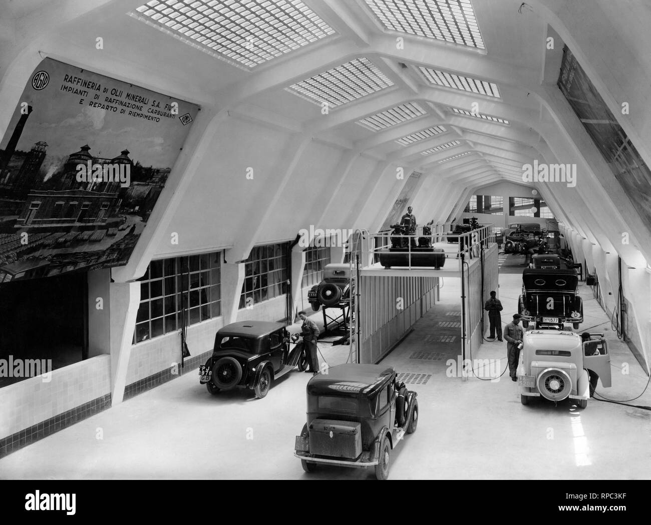 Garage agip, VENISE 1920-30 Banque D'Images