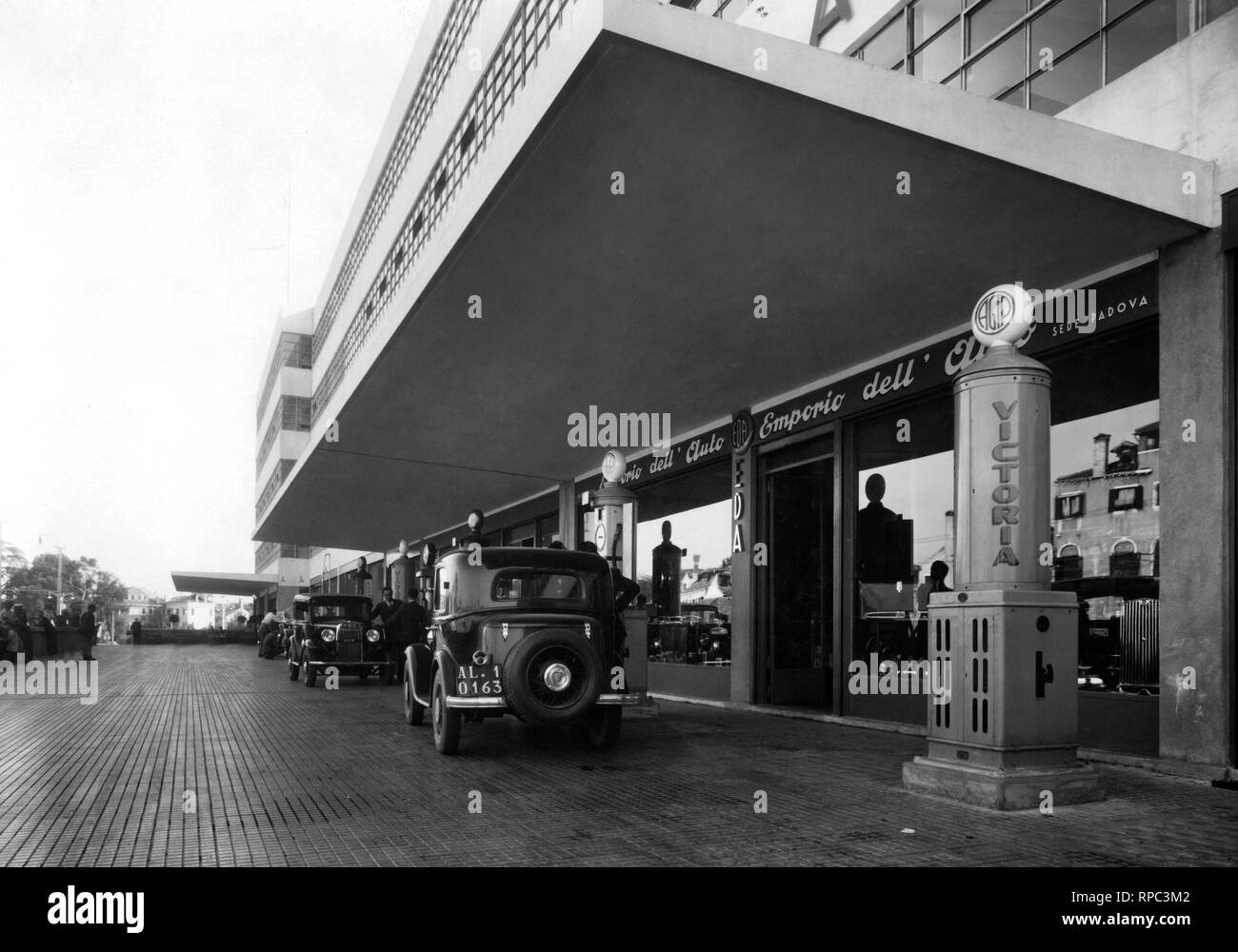 Garage agip, VENISE 1920-30 Banque D'Images