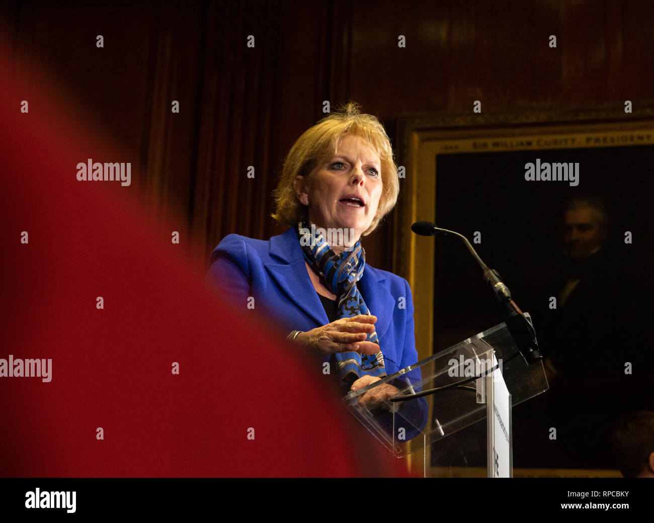 Le député conservateur, Anna Soubry, tient une conférence de presse avec Heidi Allen et Sarah Wollaston pour expliquer pourquoi ils ont rejoint le Groupe indépendant. Banque D'Images