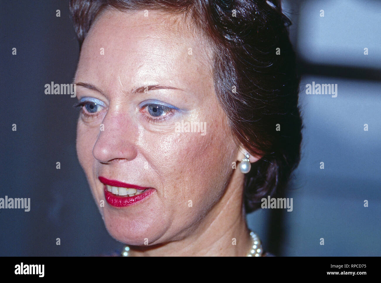 Benedikte Prinzessin von Guernsey, Gemahlin Richard von Prinz zu Sayn-Wittgenstein-Berleburg Berleburg auf Schloss, Deutschland 1984. La Princesse Benedikte du Danemark, épouse de Richard Prince zu Sayn-Wittgenstein-Berleburg Berleburg au château, Allemagne 1984. Banque D'Images