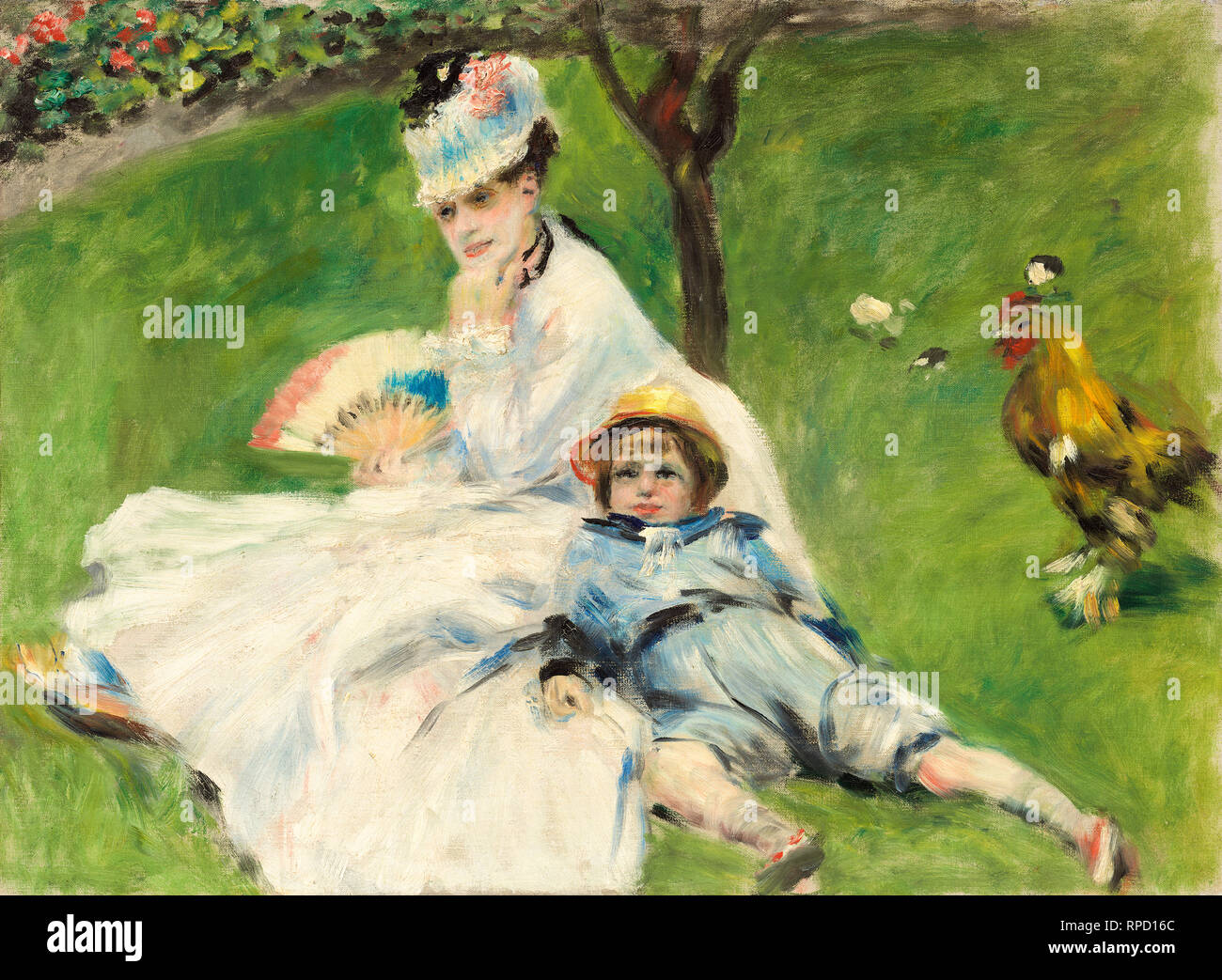 Renoir, Madame Monet et son fils, 1874, portrait Banque D'Images