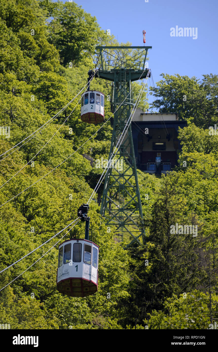 Seilbahn auf den Großen Bihlerdorf, Bad Harzburg, Harz, Niedersachsen, Deutschland Banque D'Images Seilbahn auf den Großen Bihlerdorf, Bad Harzburg, Harz, Niedersachsen, Deutschland Banque D'Images