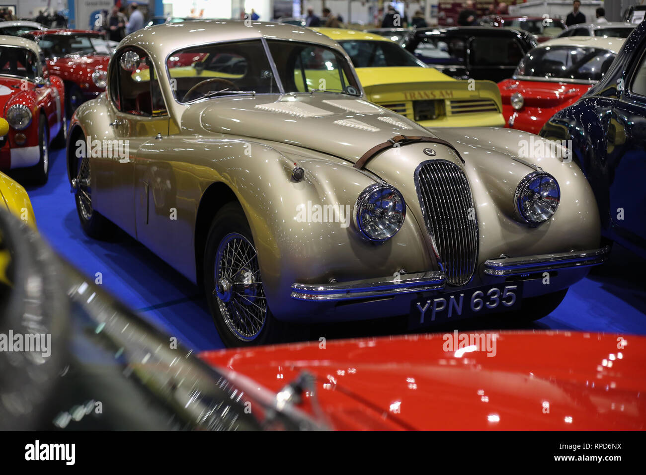 Jaguar XK120 à la London Classic Car Show 2019 Banque D'Images