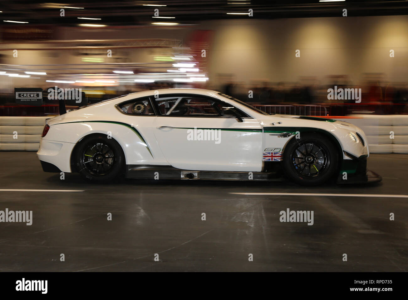 Bentley Continental GT3 à la London Classic Car Show 2019 Banque D'Images