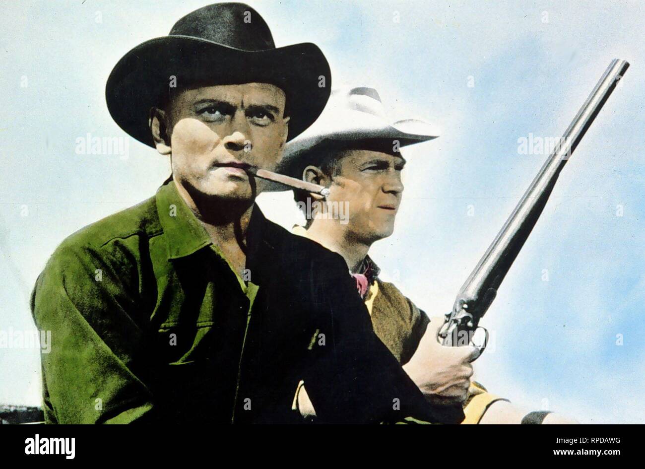 BRYNNER, MCQUEEN, The Magnificent Seven, 1960 Banque D'Images