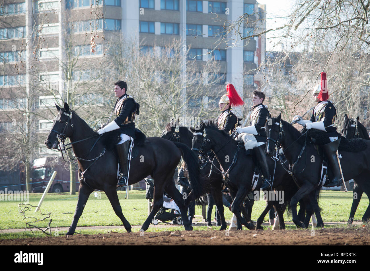 La cavalerie de famille à Londres Banque D'Images