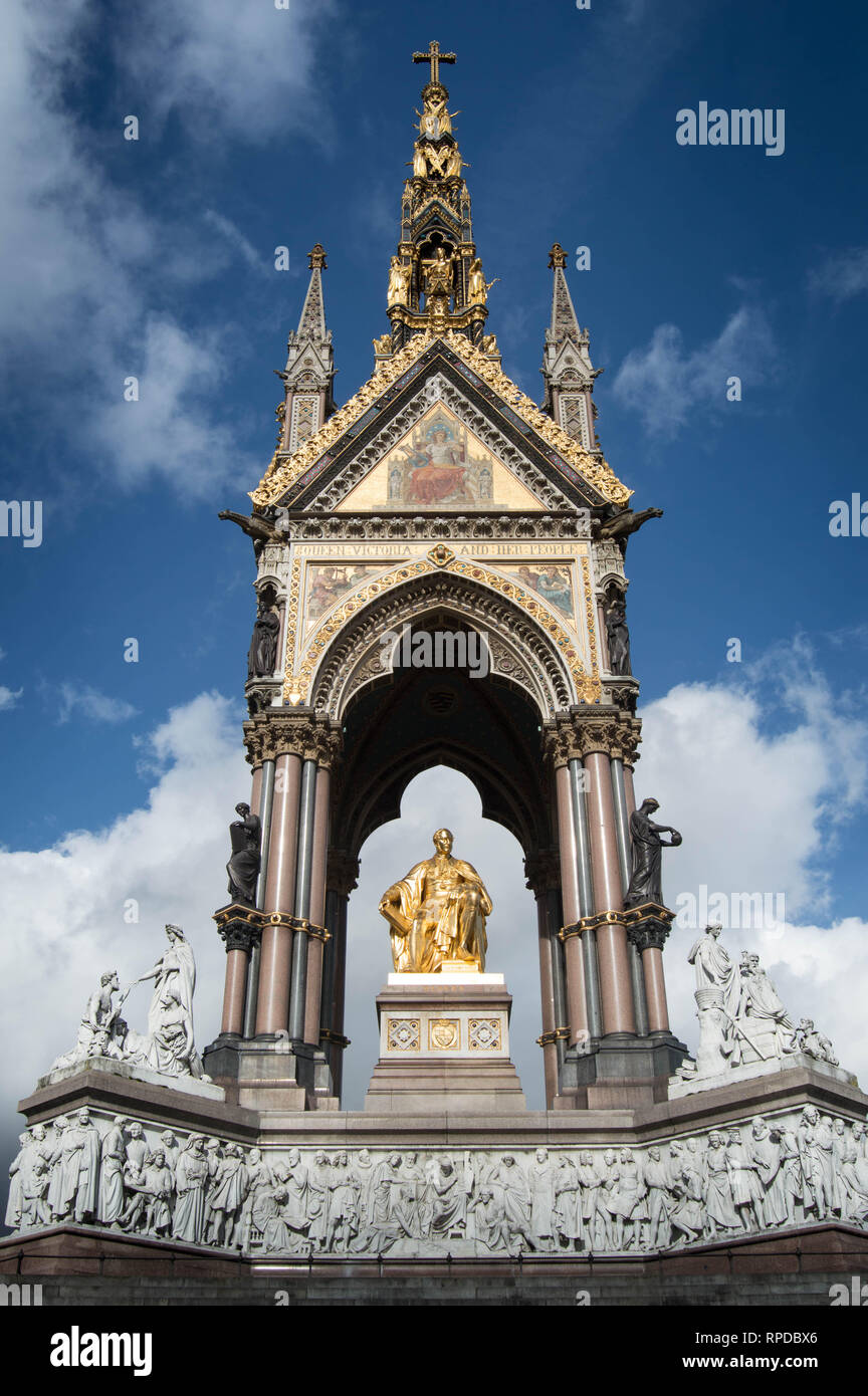 L'Albert Memorial à Hyde Park, Londres Banque D'Images