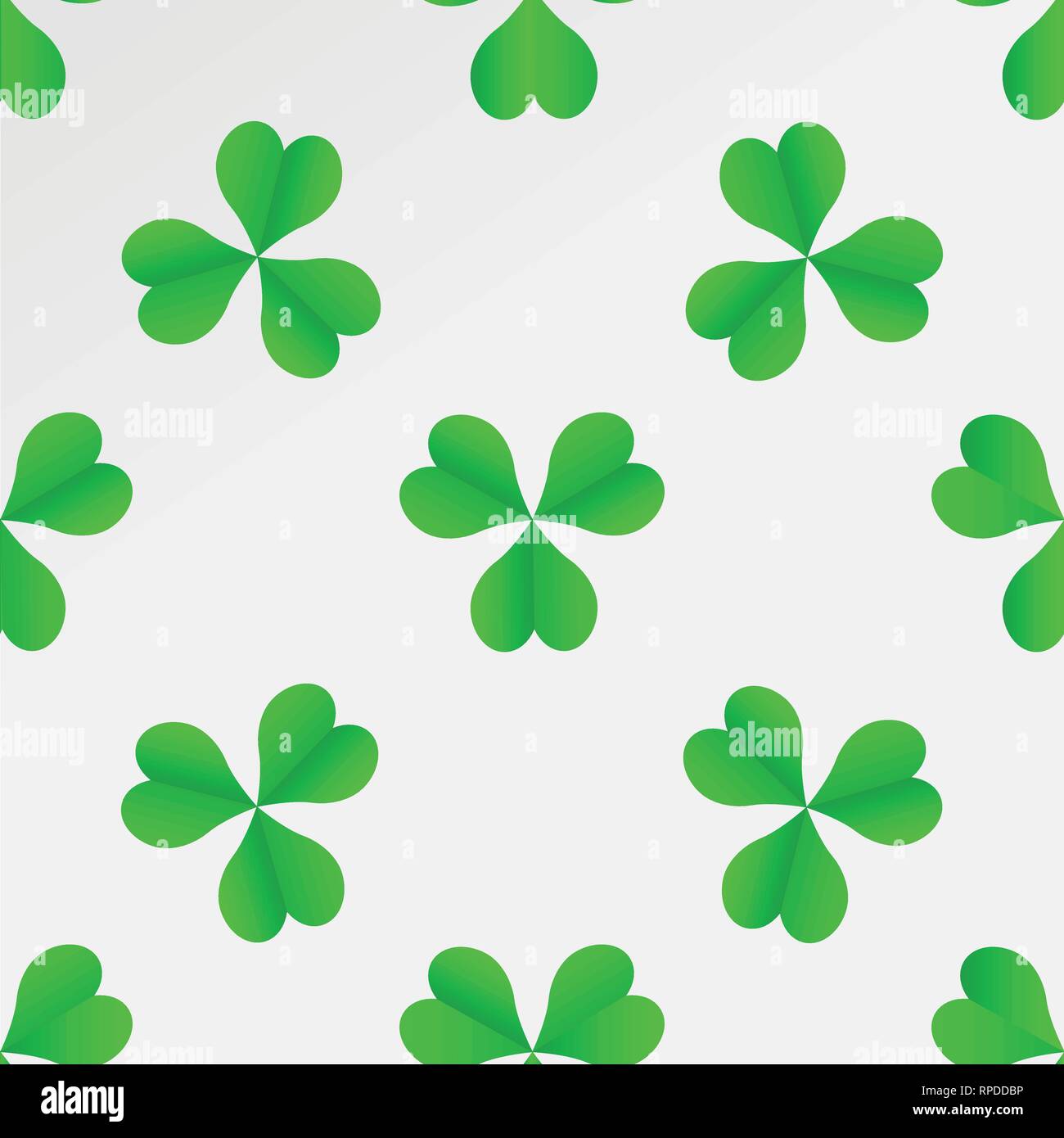 Le trèfle irlandais vert pour la St Patrick Day modèle vectoriel continu Illustration de Vecteur