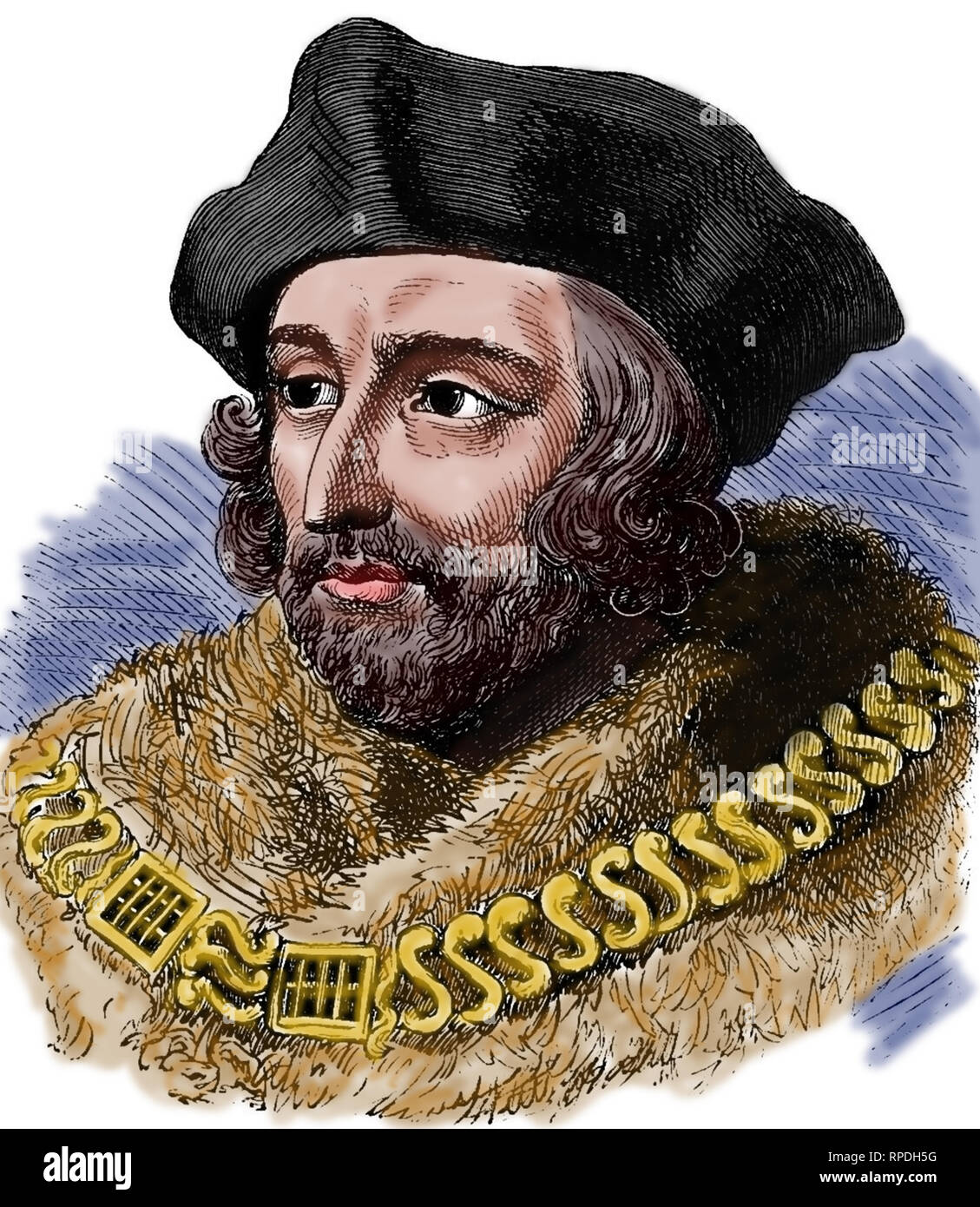 Thomas More (1478-1535). Avocat anglais. Philosophe, homme d'État social et humaniste de la Renaissance. Banque D'Images