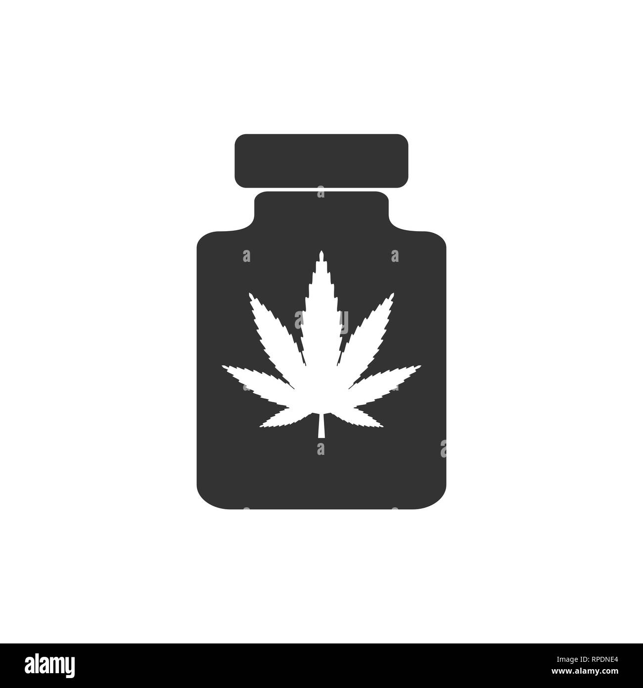 Vector illustration design plat, icône de la marijuana Illustration de Vecteur