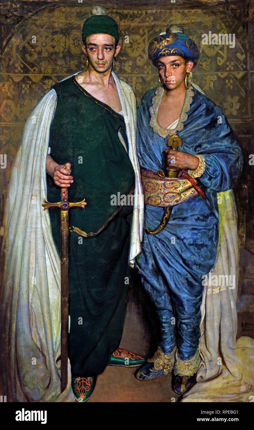 Des Princes arabes 1900-1950 par Gabriel Morcillo Raya né en 1887 l'Espagne, l'espagnol. Banque D'Images