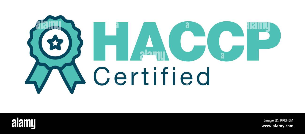 | HACCP Hazard Analysis Critical Control Points icône avec award ou coche Illustration de Vecteur
