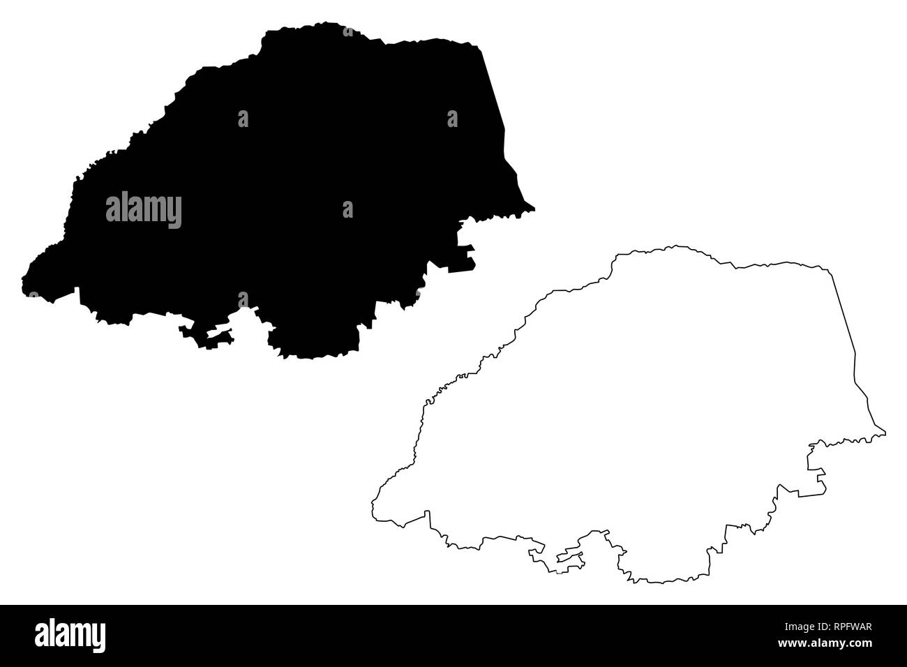 La province du Limpopo (Provinces de l'Afrique du Sud, République d'Afrique du Sud, les divisions administratives, RSA) map vector illustration gribouillage, croquis Norther Illustration de Vecteur