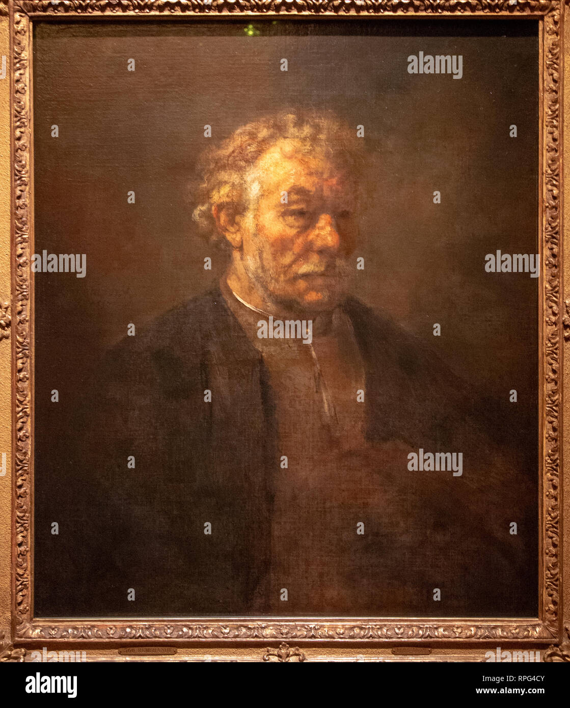Étude de l'homme par l'ancien peintre Rembrandt van Rijn Banque D'Images Étude de l'homme par l'ancien peintre Rembrandt van Rijn Banque D'Images