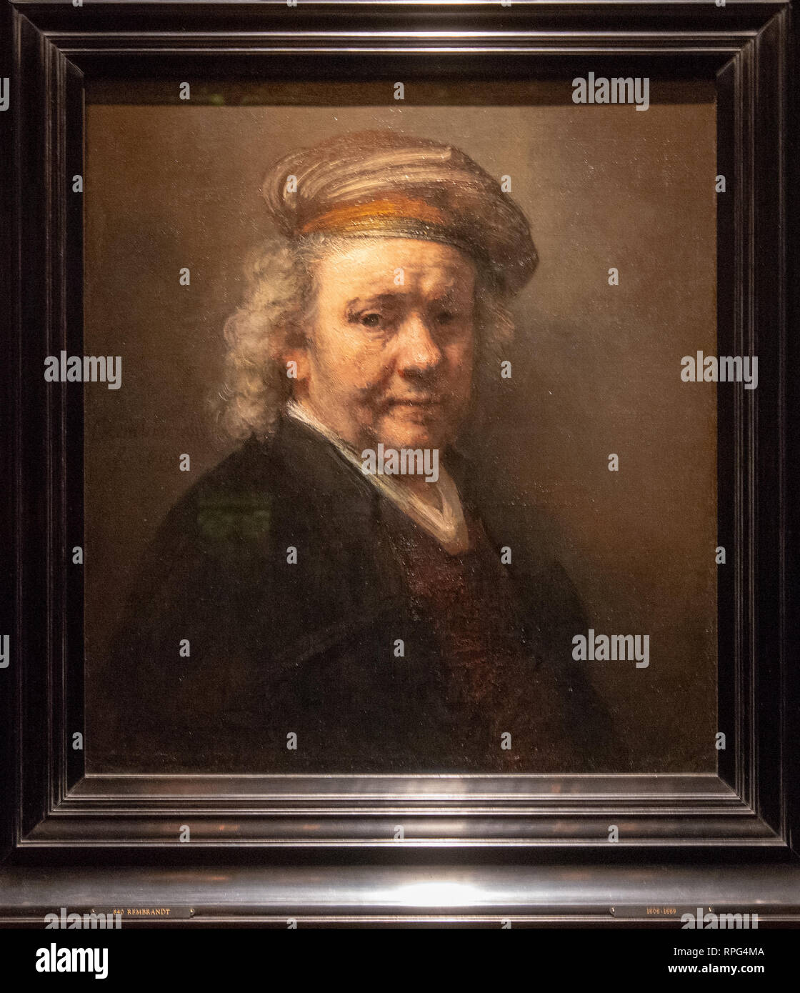 Autoportrait en peintre Rembrandt van Rijn Banque D'Images Autoportrait en peintre Rembrandt van Rijn Banque D'Images