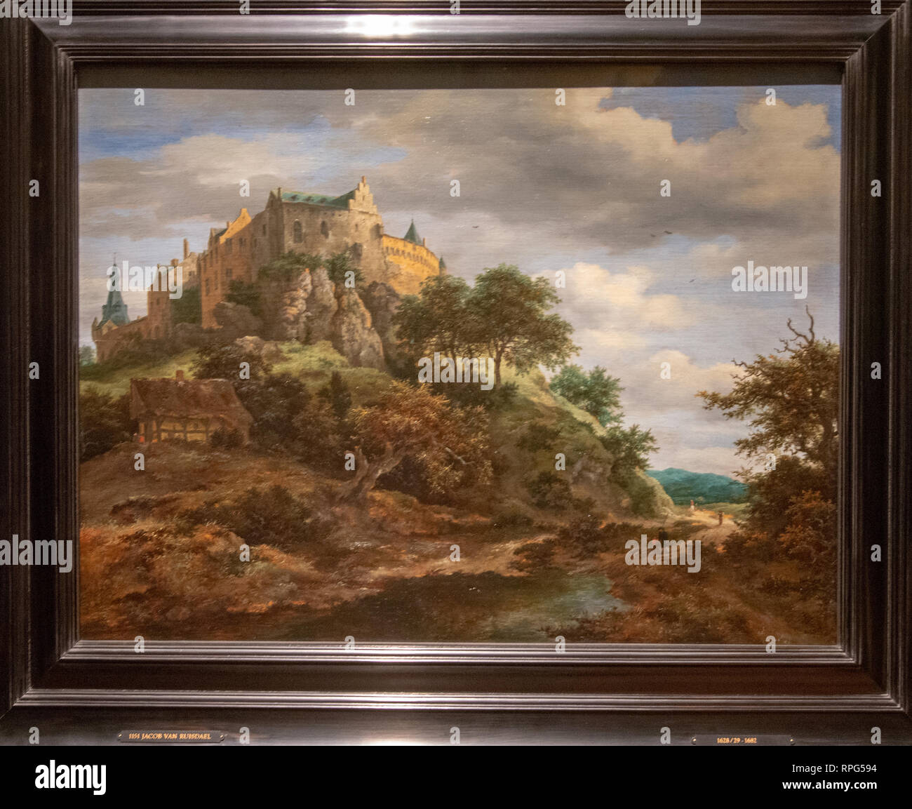 Vue sur château de Bentheim par le peintre Jacob van Ruisdael Banque D'Images Vue sur château de Bentheim par le peintre Jacob van Ruisdael Banque D'Images