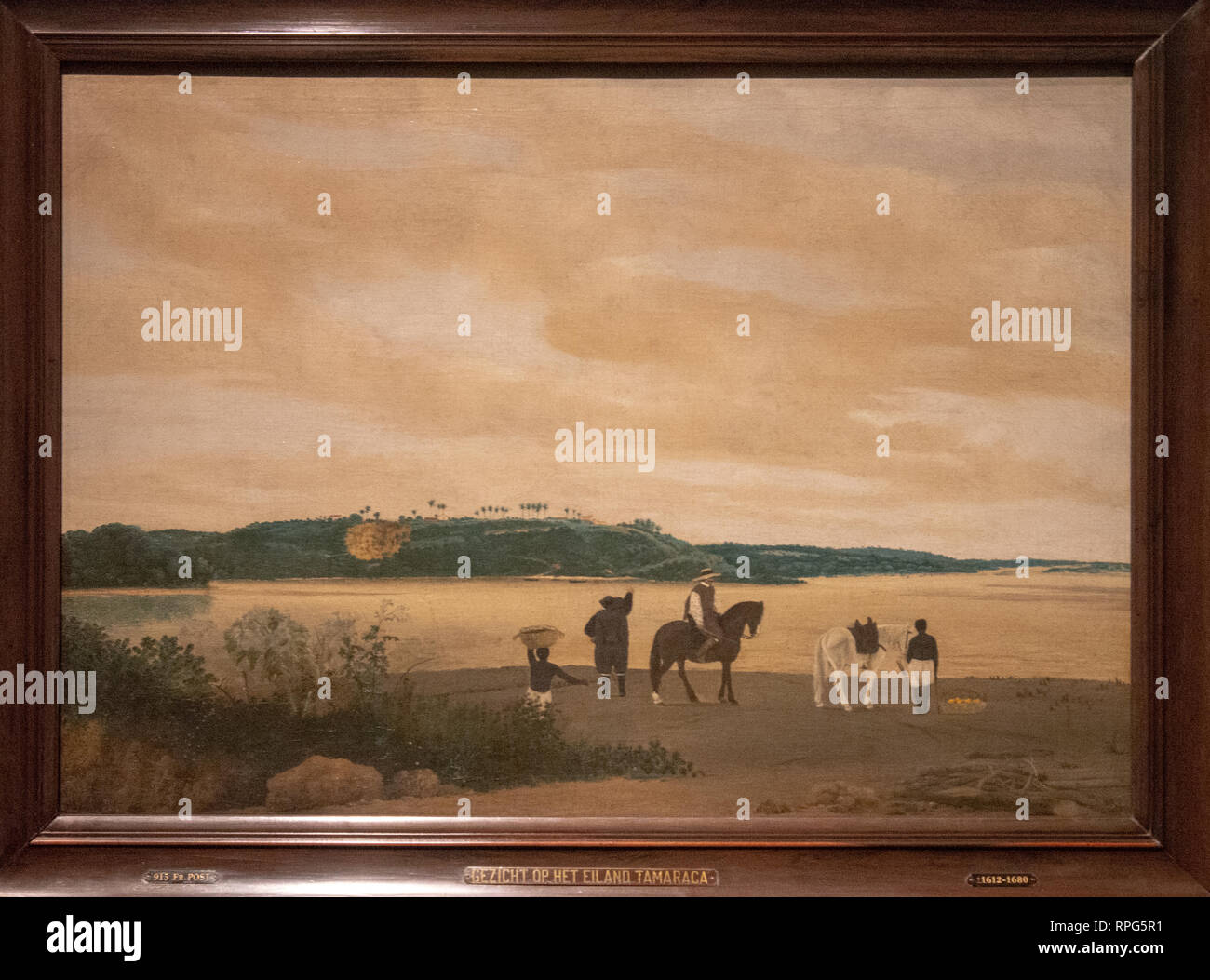 Avis de Itamaraca île au Brésil par le peintre Frans Post Banque D'Images Avis de Itamaraca île au Brésil par le peintre Frans Post Banque D'Images