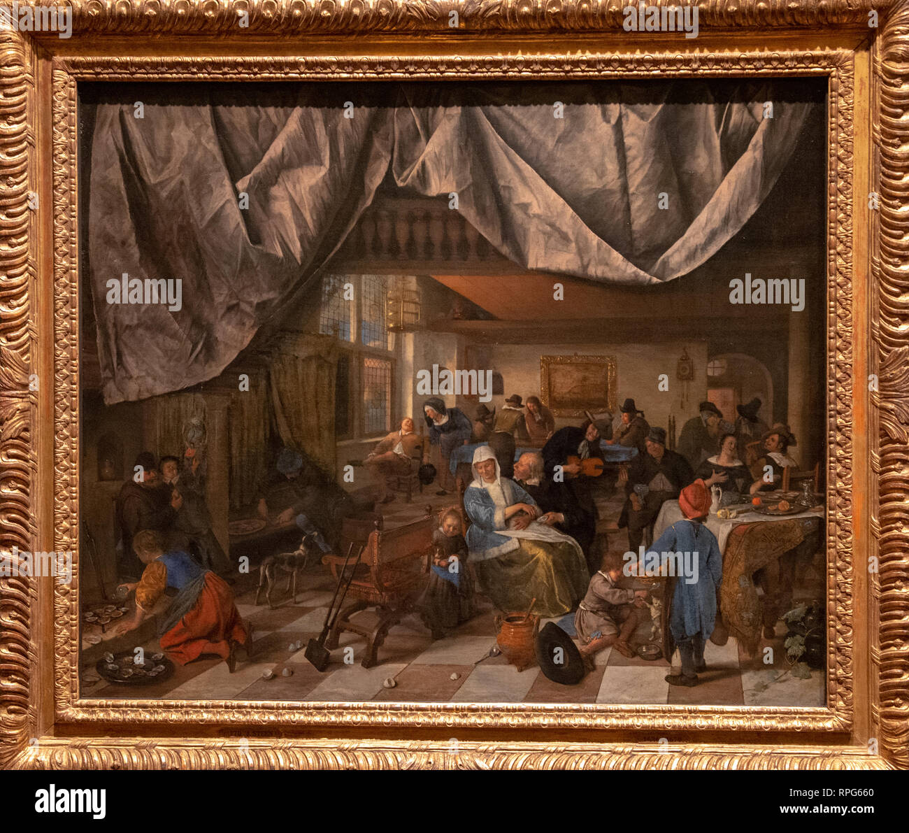 La vie de l'homme par le peintre Jan Steen Banque D'Images La vie de l'homme par le peintre Jan Steen Banque D'Images