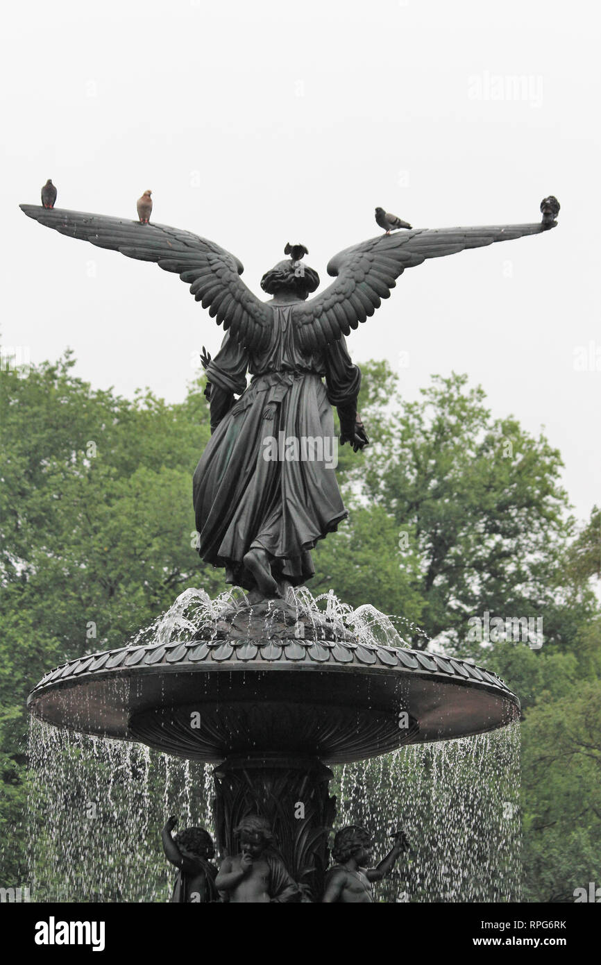 Statue central park Banque D'Images