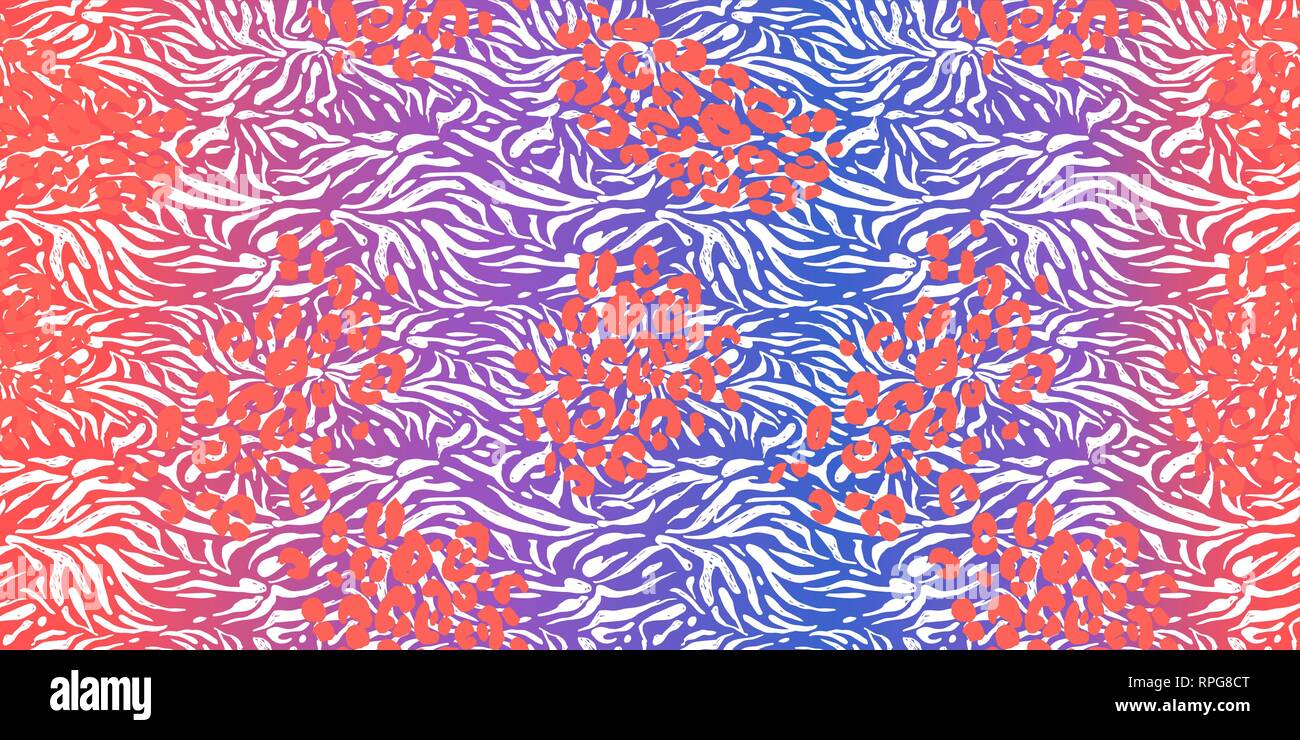 Fond texturé multicolore néon modernes. Texture peau d'animaux. Motif transparent couleur corail. Illustration de Vecteur