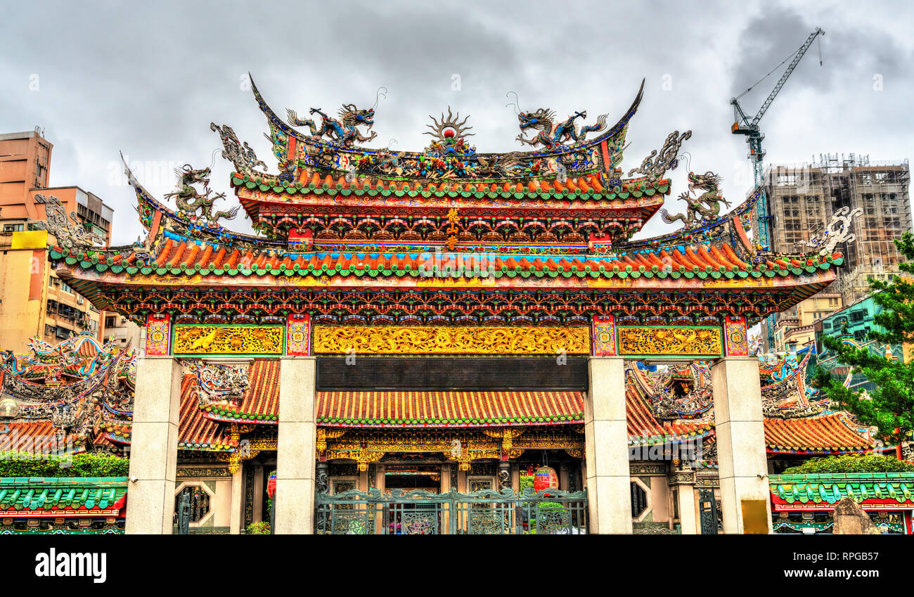 Temple de Longshan à Taipei, Taiwan Banque D'Images