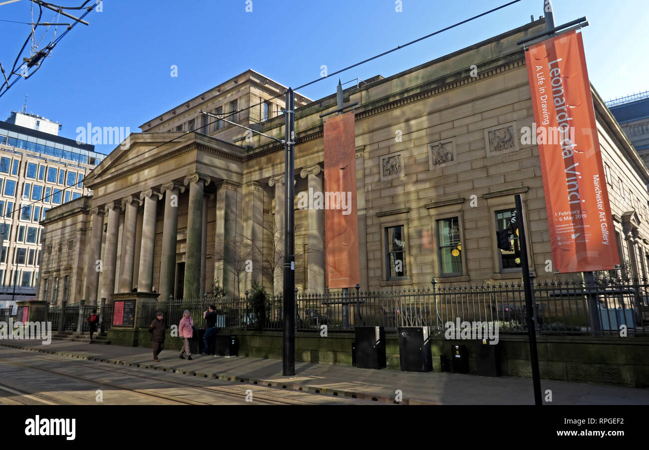 Galerie d'art, Mosley Street, Manchester, Lancashire, Angleterre, Royaume-Uni, M2 3JL - peintures et art publics Banque D'Images