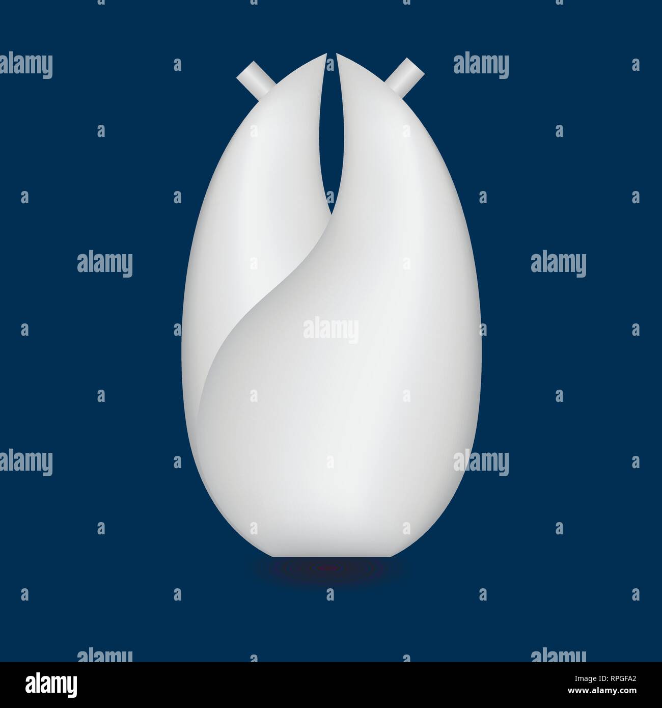 Bouteille de parfum ou d'autres liquides. Vase décoratif isolé. 3D. Vector illustration. Illustration de Vecteur