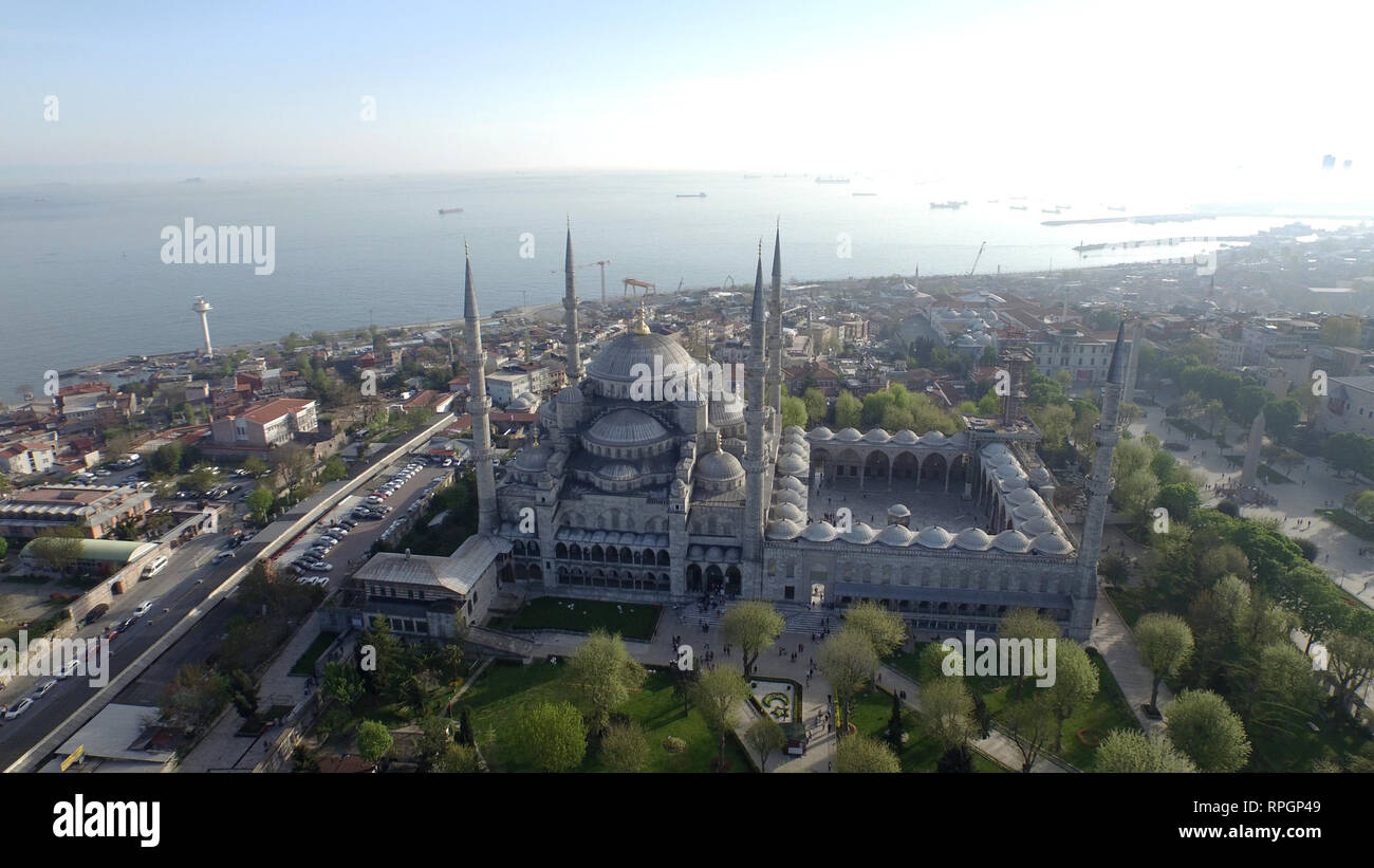 Vue aérienne de la mosquée de Soliman à Istanbul, Turquie Banque D'Images