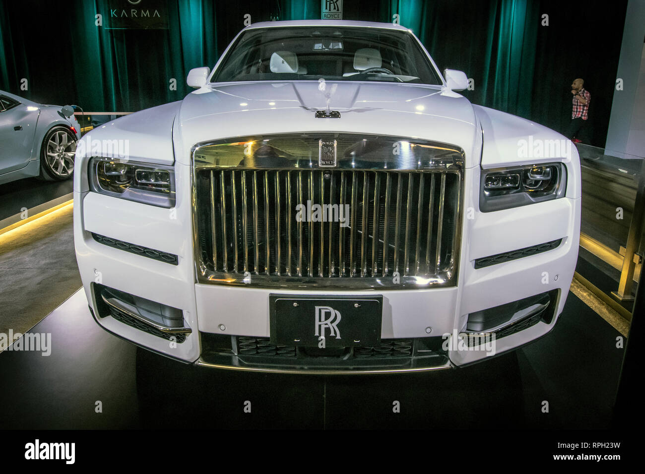 Toronto, Ontario, Canada, 21 février 2019. Rolls-Royce Cullinan voiture sur l'affichage à l'International Canadien de l'auto. Banque D'Images