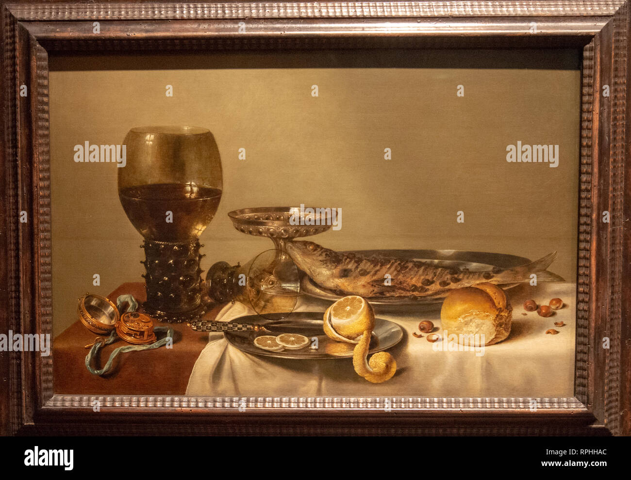 Still Life with roemer et observer par le peintre Willem Claesz Heda Banque D'Images Still Life with roemer et observer par le peintre Willem Claesz Heda Banque D'Images