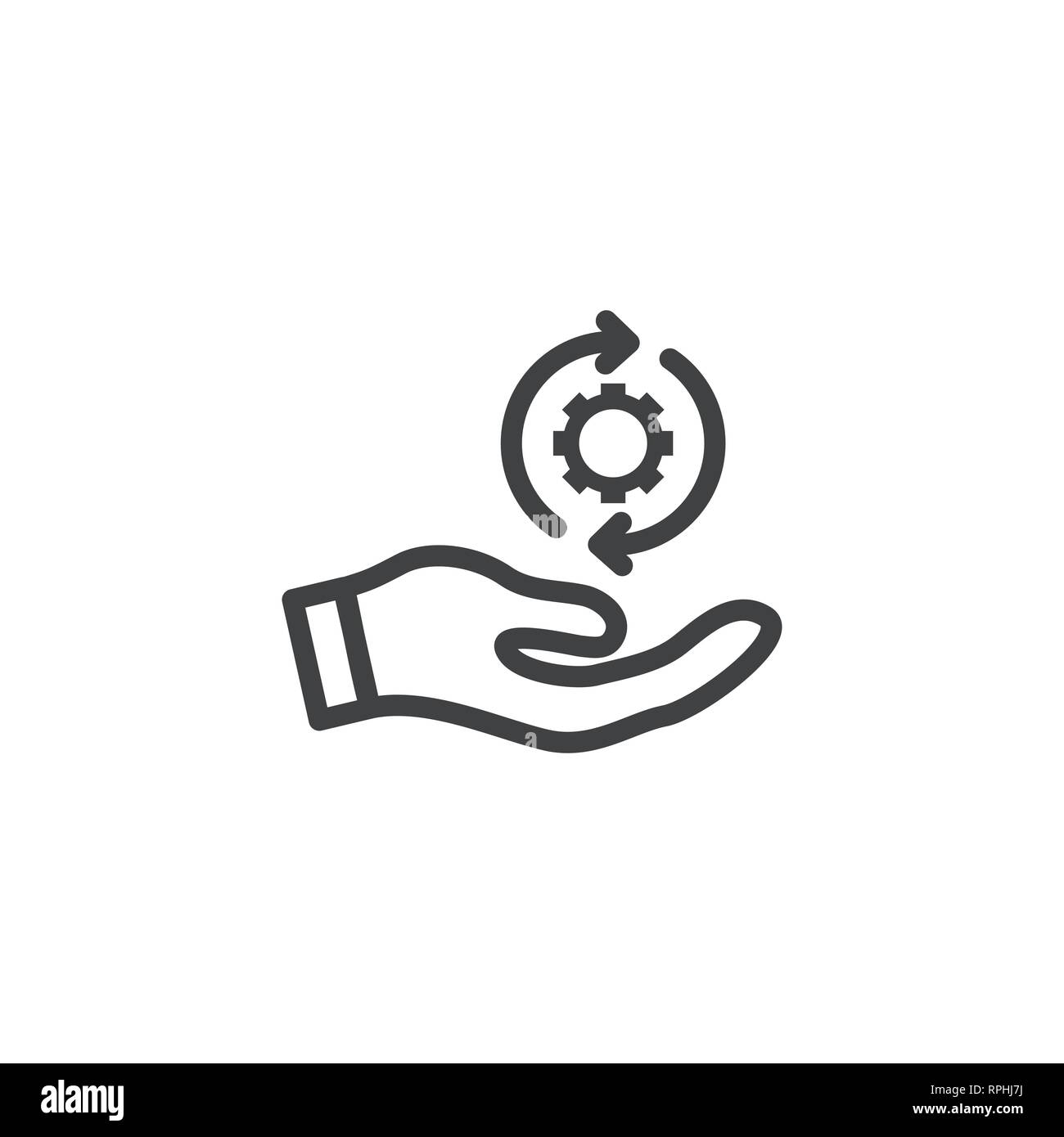 L'icône w Gestion du temps, dépêchez-vous, la date limite et à l'heure symbolique Illustration de Vecteur