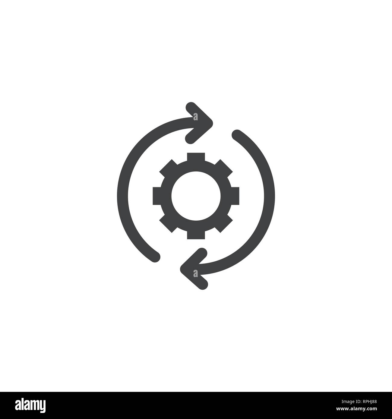 L'icône w Gestion du temps, dépêchez-vous, la date limite et à l'heure symbolique Illustration de Vecteur