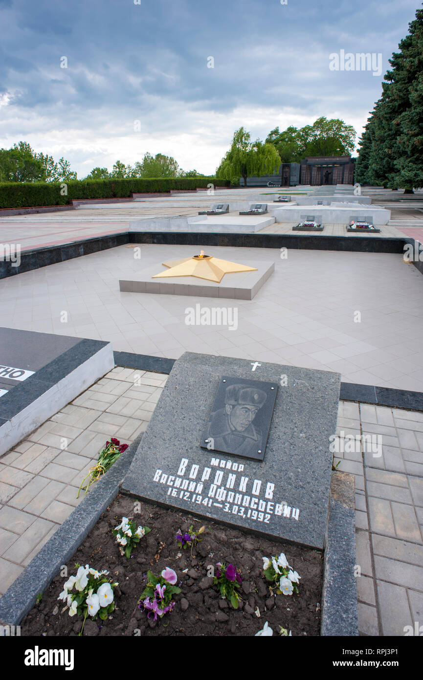 Un mémorial de guerre de Tiraspol, la capitale de la Transnistrie, une rupture de l'état de la République de Moldova. Banque D'Images
