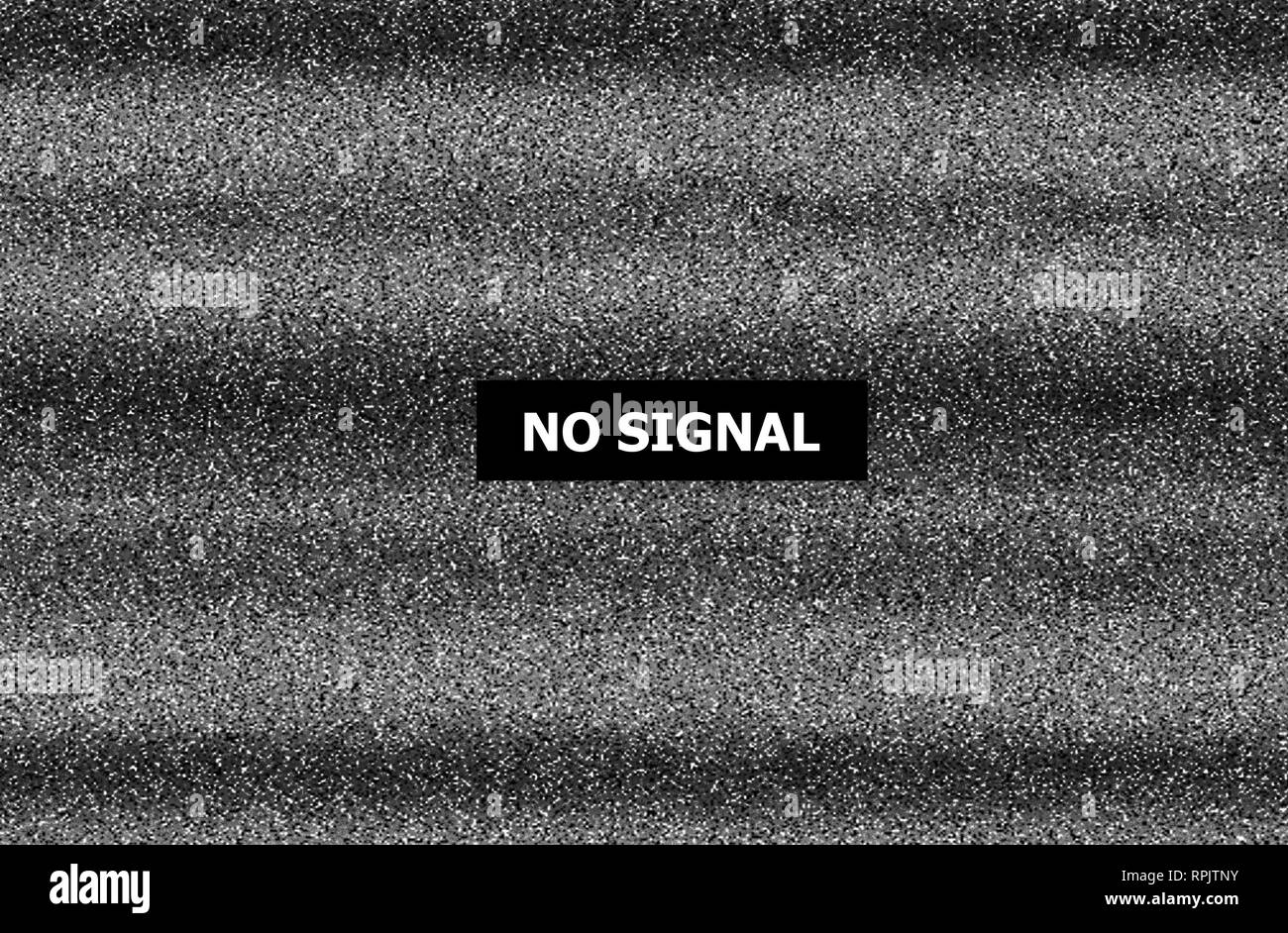 Tv, bruit statique mauvais signal tv, noir et blanc, monochrome Banque D'Images