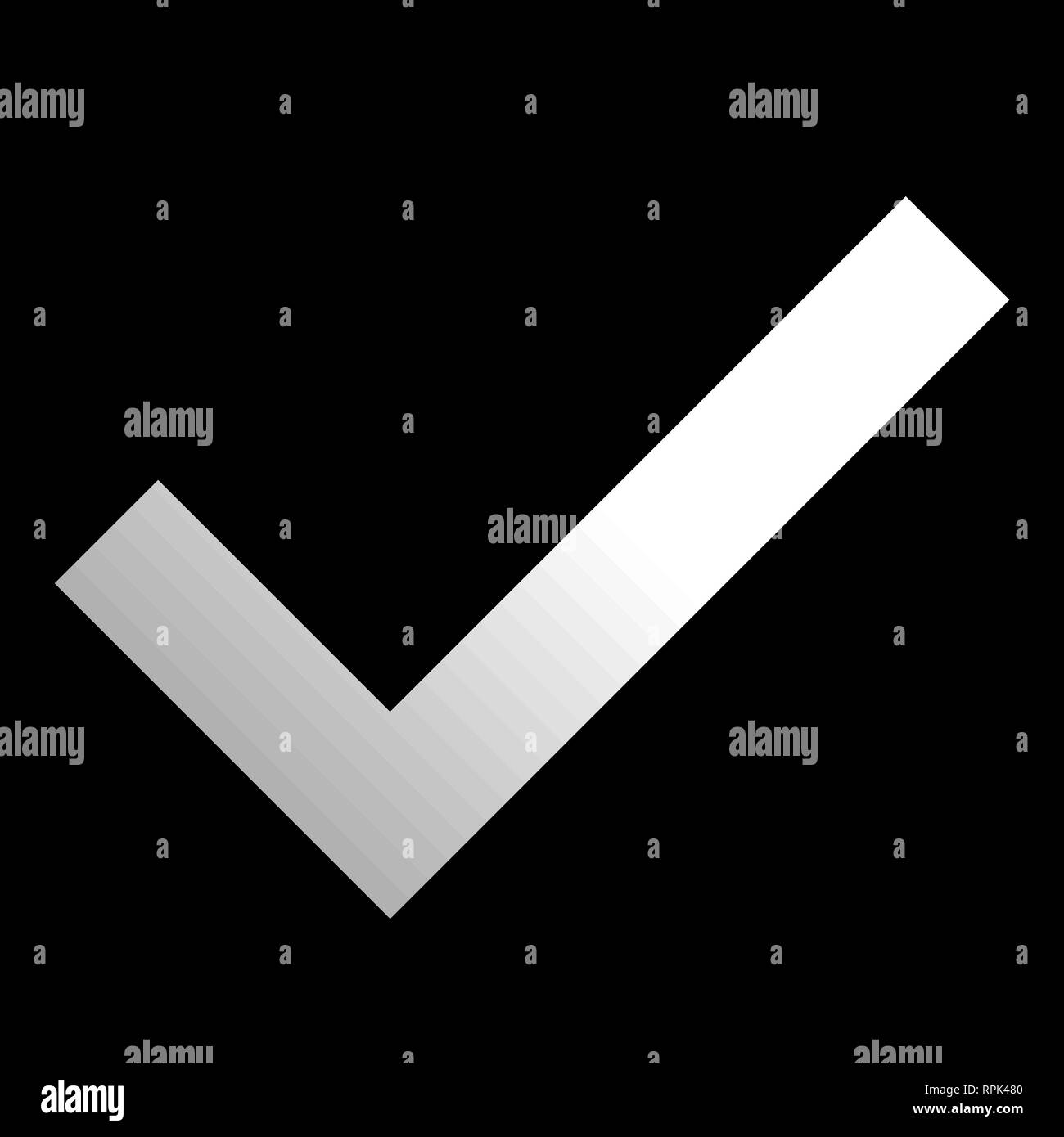 Coches - gradient blanc icône tick - vector illustration Illustration de Vecteur