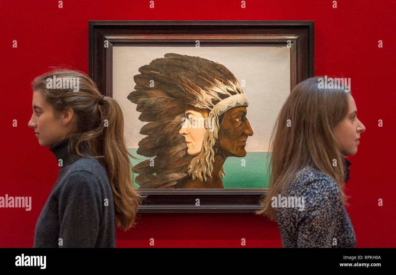 Sotheby's, New Bond Street, London, UK. 20 Février, 2019. Un rassemblement des plus grands. René Magritte. L'Etoile du matin. 3,500,000-4,500 000 € de l'Est. Banque D'Images