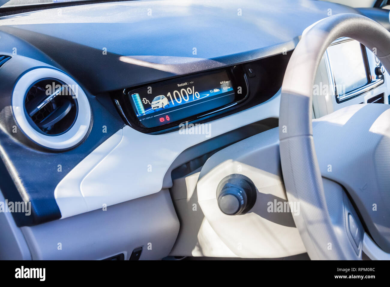 Poste de pilotage Renault Zoe Banque D'Images