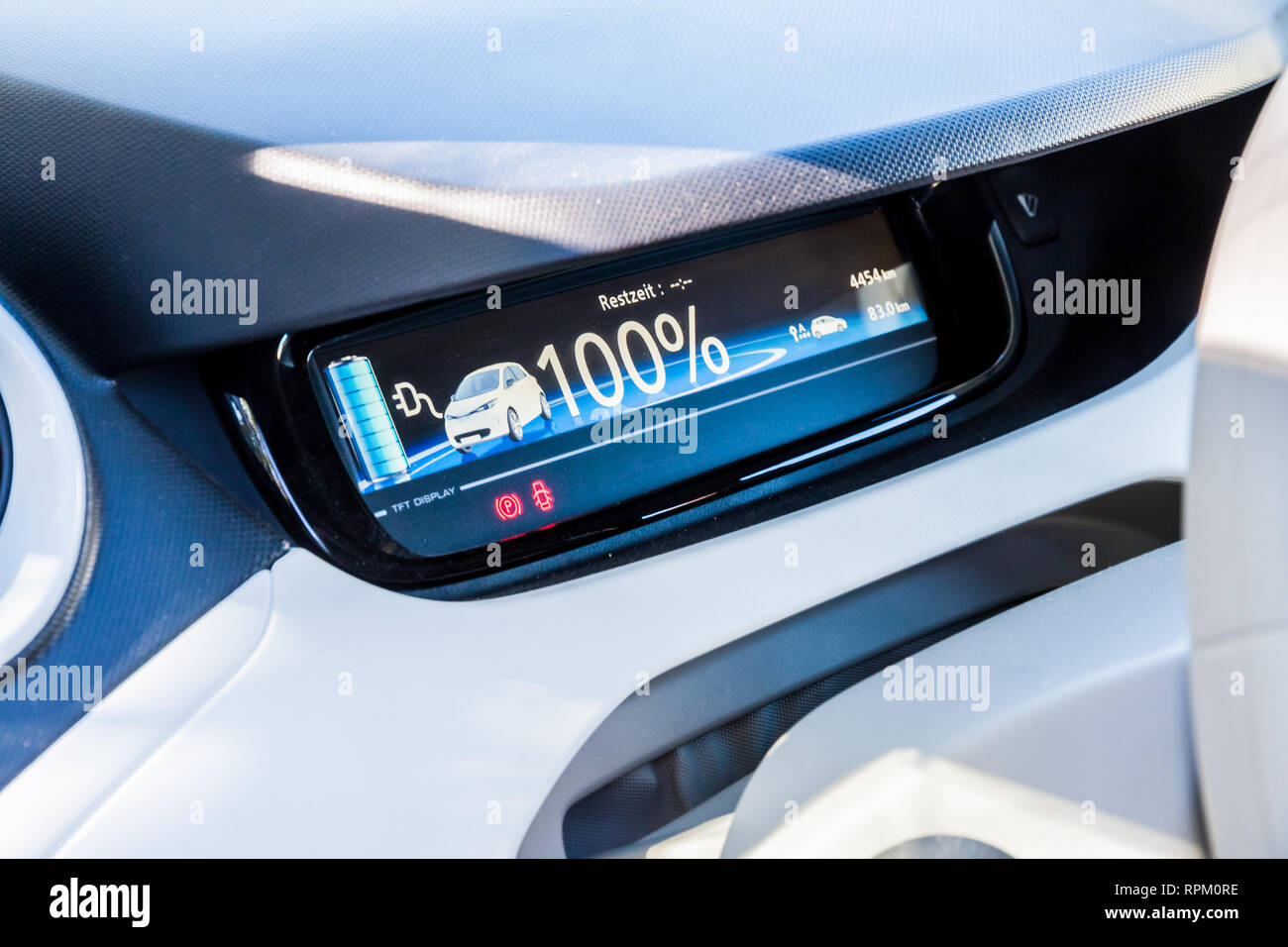 Poste de pilotage Renault Zoe Banque D'Images