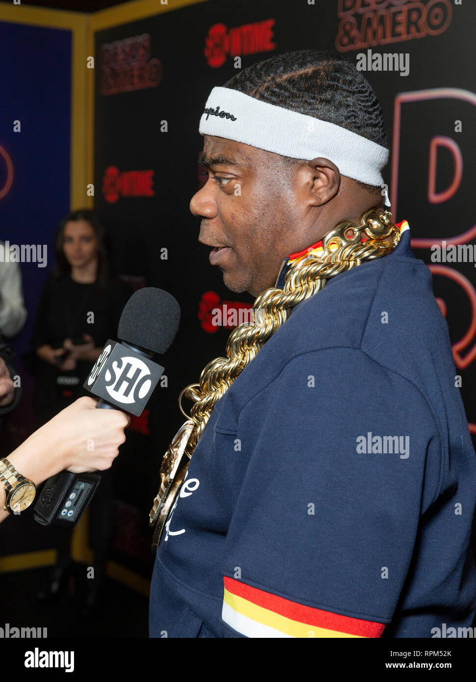 New York, États-Unis. Feb 21, 2019. Tracy Morgan assiste aux débuts de la série de Showtime Late-Night DESUS & MERO à l'horloge New York Edition Crédit : Lev Radin/Pacific Press/Alamy Live News Banque D'Images