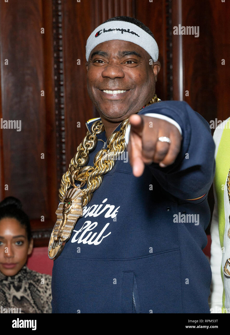 New York, États-Unis. Feb 21, 2019. Tracy Morgan assiste aux débuts de la série de Showtime Late-Night DESUS & MERO à l'horloge New York Edition Crédit : Lev Radin/Pacific Press/Alamy Live News Banque D'Images