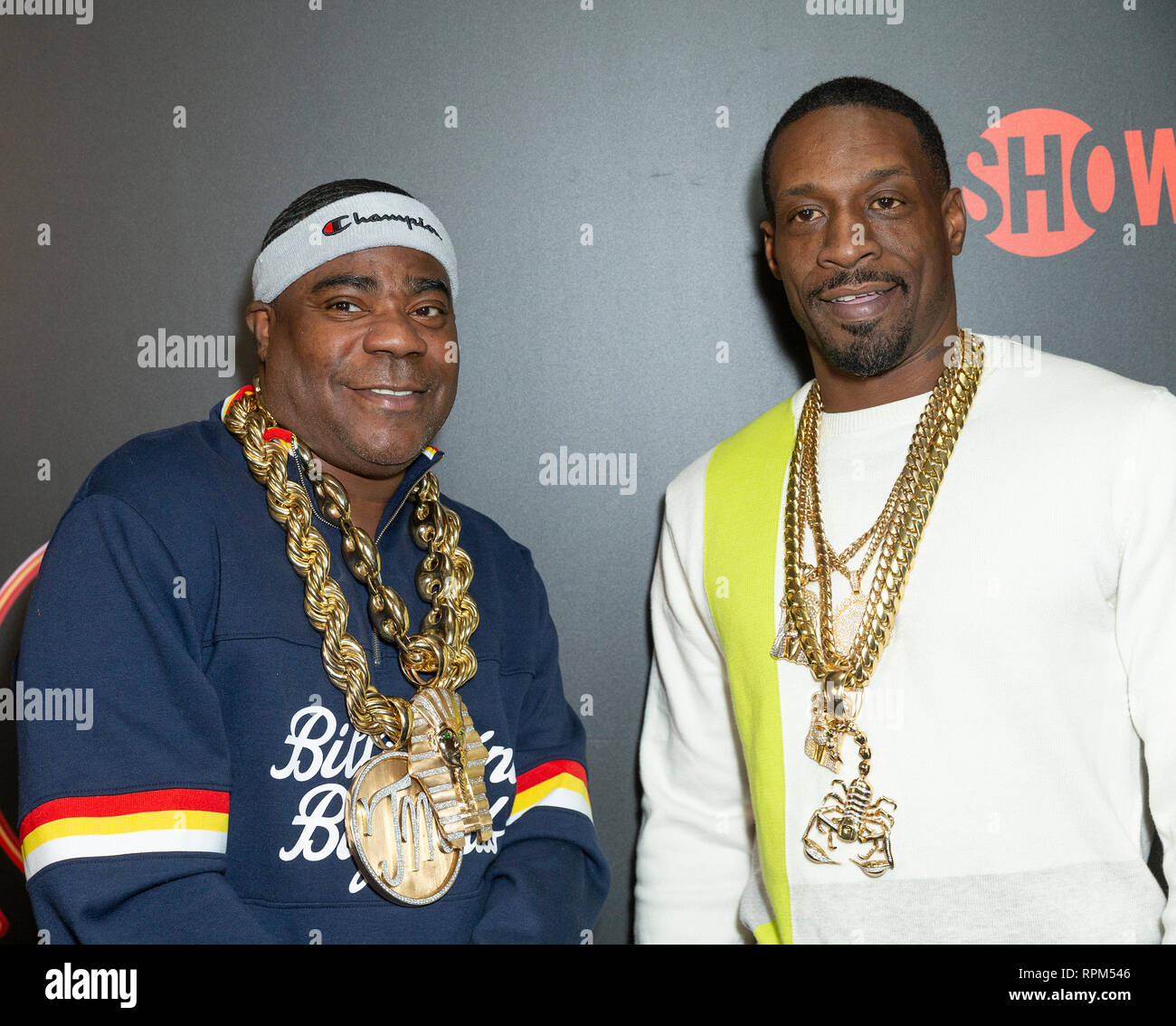 New York, États-Unis. Feb 21, 2019. Tracy Morgan et assister aux débuts de Sharkey Showtime Série Late-Night DESUS & MERO à l'horloge New York Edition Crédit : Lev Radin/Pacific Press/Alamy Live News Banque D'Images