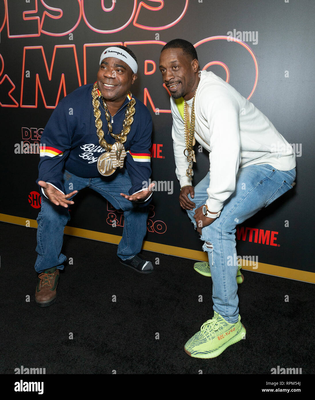 New York, États-Unis. Feb 21, 2019. Tracy Morgan et assister aux débuts de Sharkey Showtime Série Late-Night DESUS & MERO à l'horloge New York Edition Crédit : Lev Radin/Pacific Press/Alamy Live News Banque D'Images