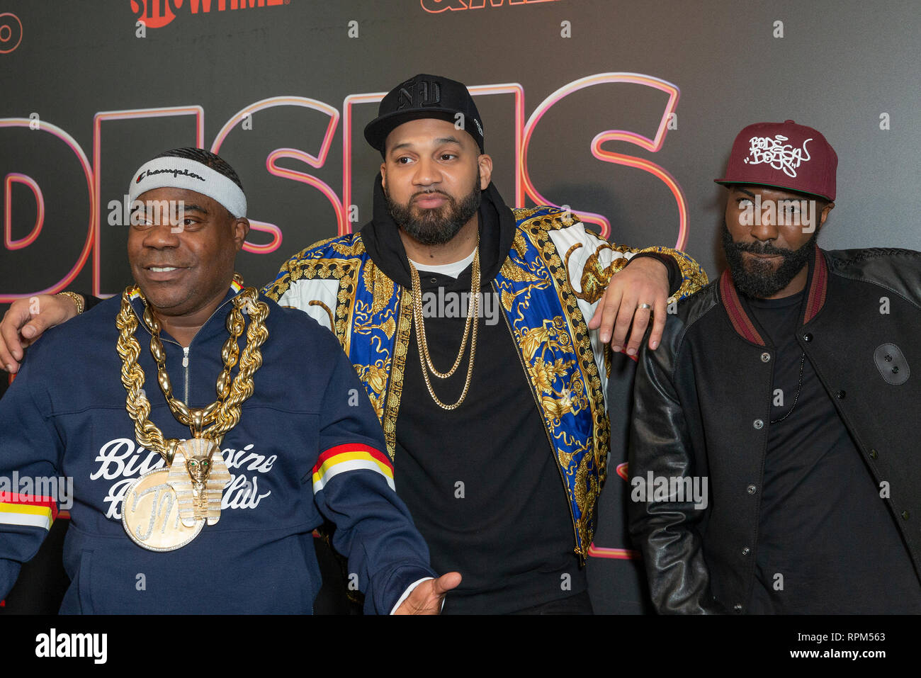 New York, États-Unis. Feb 21, 2019. Tracy Morgan, le Kid Mero, Desus Nice assister à des débuts de la série de Showtime Late-Night DESUS & MERO à l'horloge New York Edition Crédit : Lev Radin/Pacific Press/Alamy Live News Banque D'Images