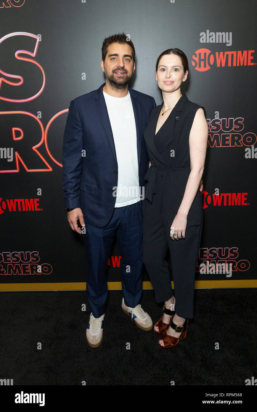 New York, États-Unis. Feb 21, 2019. Tony Hernandez et Lilly Burns assister aux débuts de la série de Showtime Late-Night DESUS & MERO à l'horloge New York Edition Crédit : Lev Radin/Pacific Press/Alamy Live News Banque D'Images