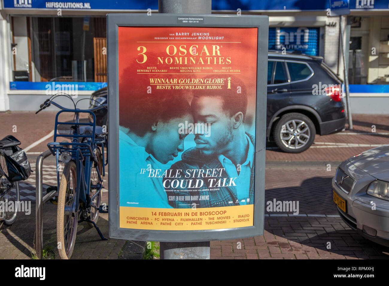 Le Billboard Film Si Beale Street pouvait parler à Amsterdam aux Pays-Bas 2019 Banque D'Images