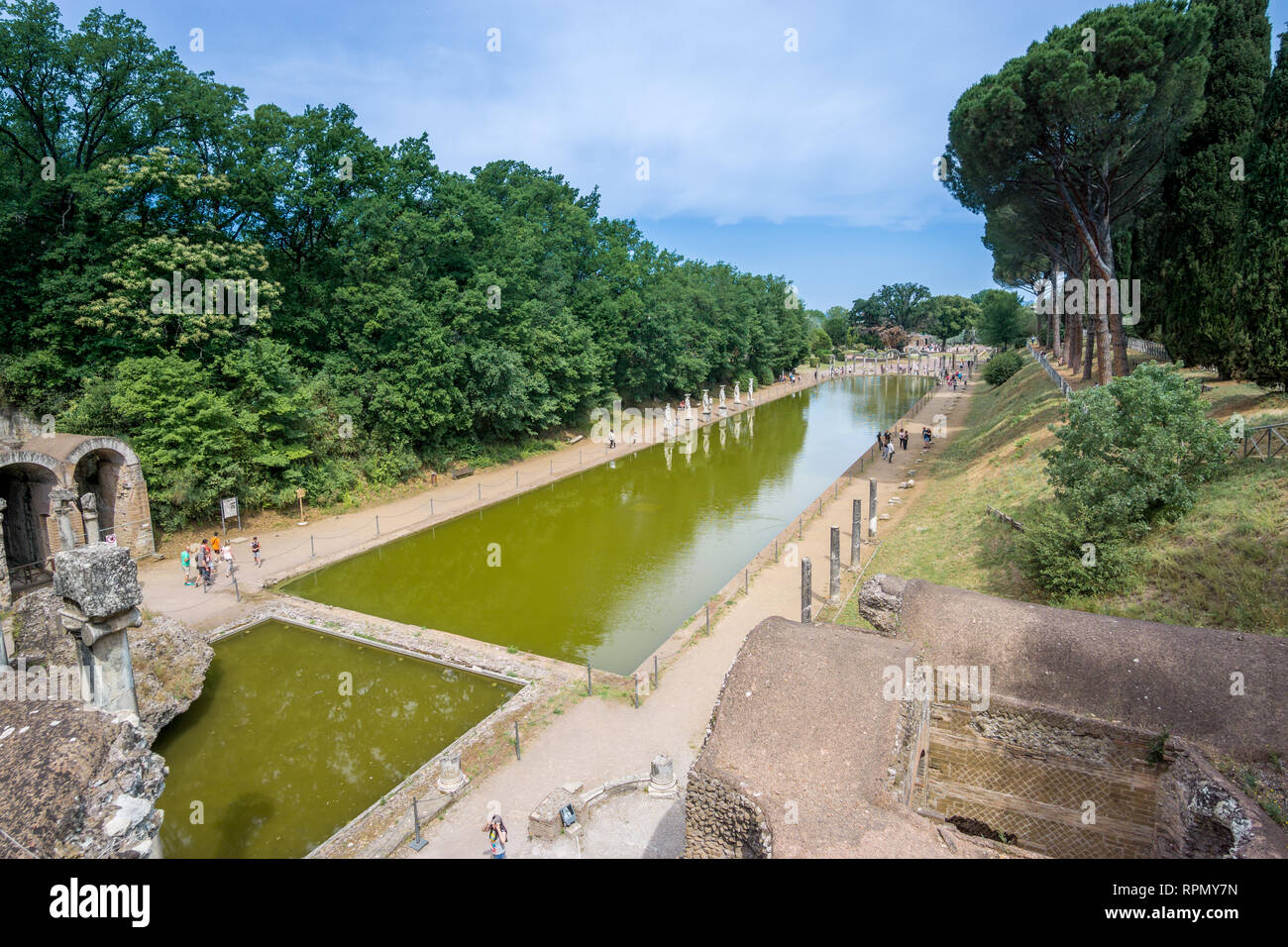 Canopus, Villa Adriana, (la Villa d'Hadrien), Tivoli, Italie Banque D'Images