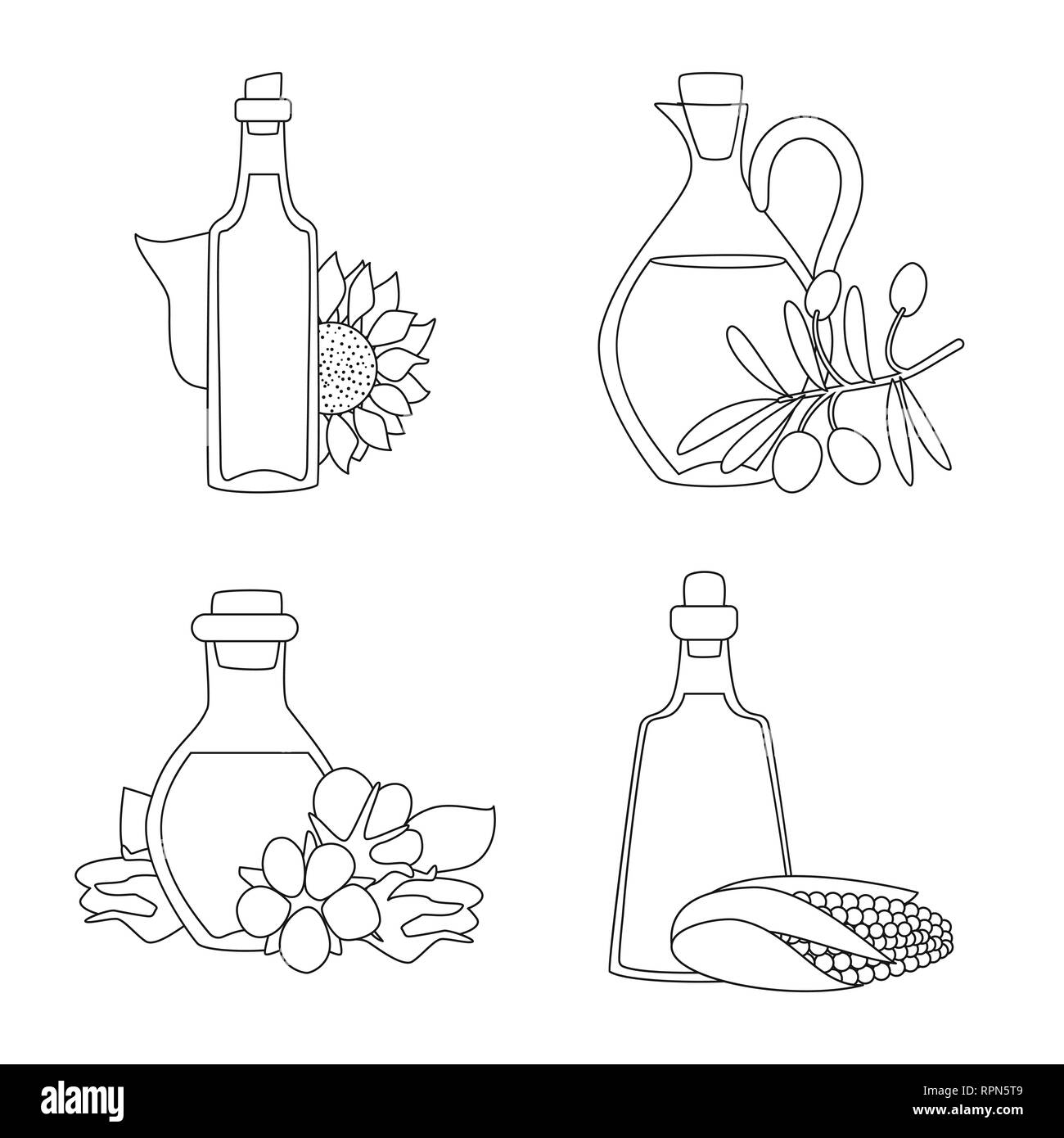 Tournesol,coton,olive,nourriture,maïs,fruits,ball,bio,produit,ferme,condiment liquide,farine,nature,ballon,composition,transparent,céréales,,trognon,plastique,vitamine,traitement,médecine,sun,sain,naturel,biologique,légumes,nutrition,produits biologiques,verre,vase,huile,cuisine,agriculture,petit,set,icône,,illustration,collection,isolé,design,graphisme,élément signe,ligne,plan,vecteurs vecteur , Illustration de Vecteur