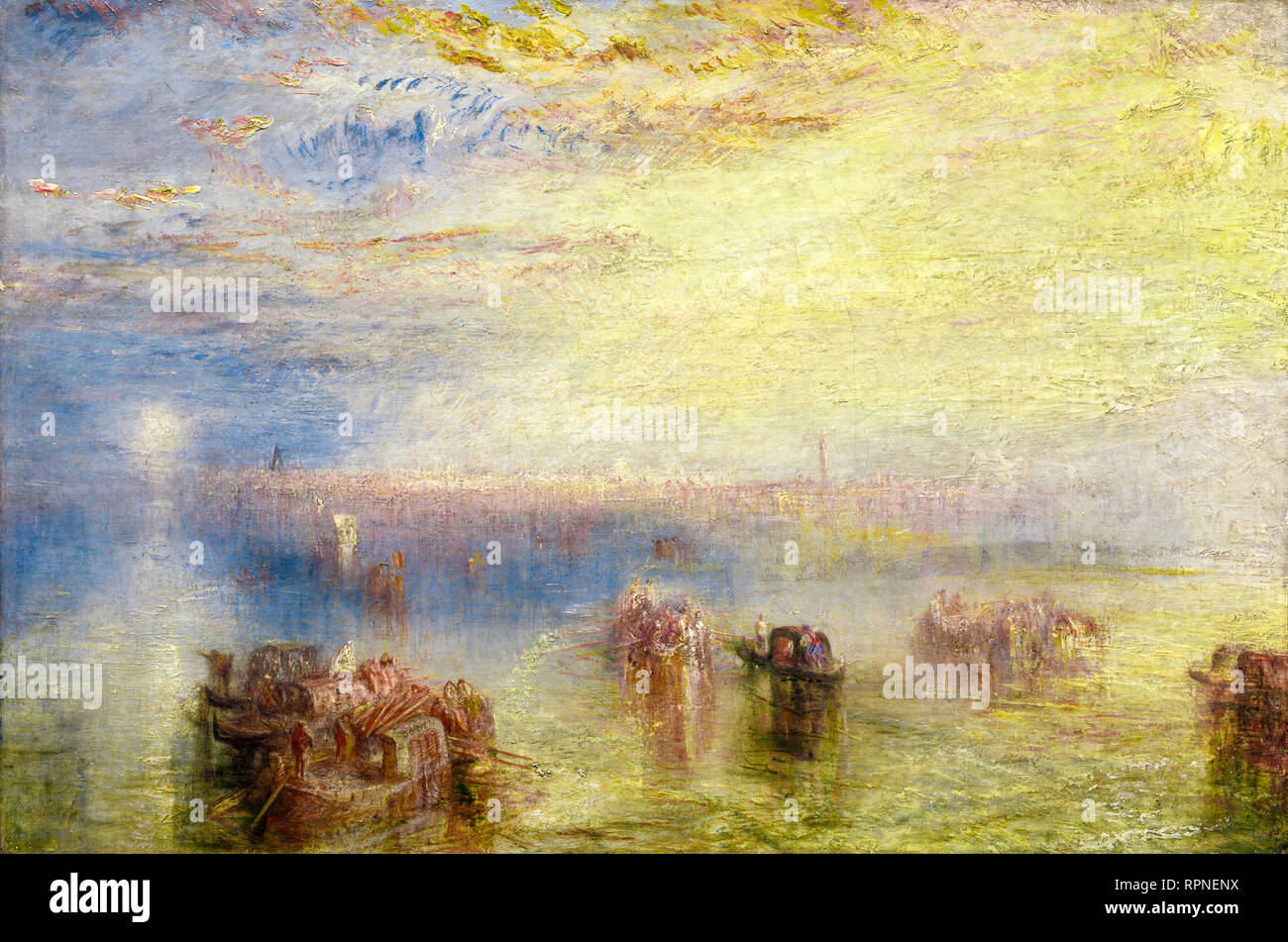 JMW Turner, l'approche de Venise, 1844, peinture Banque D'Images